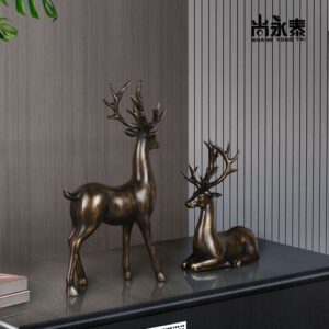 Decorative deer showpiece